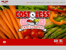Tablet Screenshot of costlessfoods.com